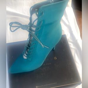 Brand New Green Bootie Heels